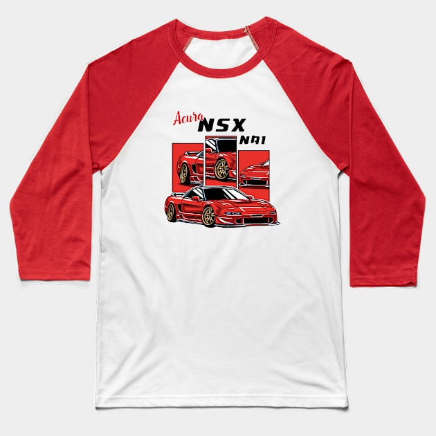 Acura NSX Baseball T-Shirt by mirailecs